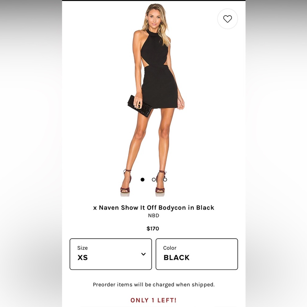 NBD x naven twins show it off dress- revolve
